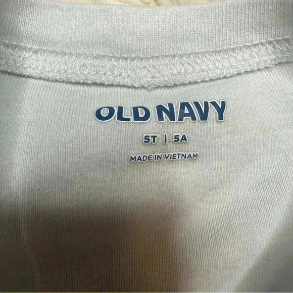 Old Navy 2 Pc Pajama  Set Breakfast Of Champions Whote & Blue Size 5T - Picture 5 of 16